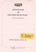 Toyoda-Toyoda 11M and 15M, Control Touch Sensor Function Programming Manual-11M-15M-01